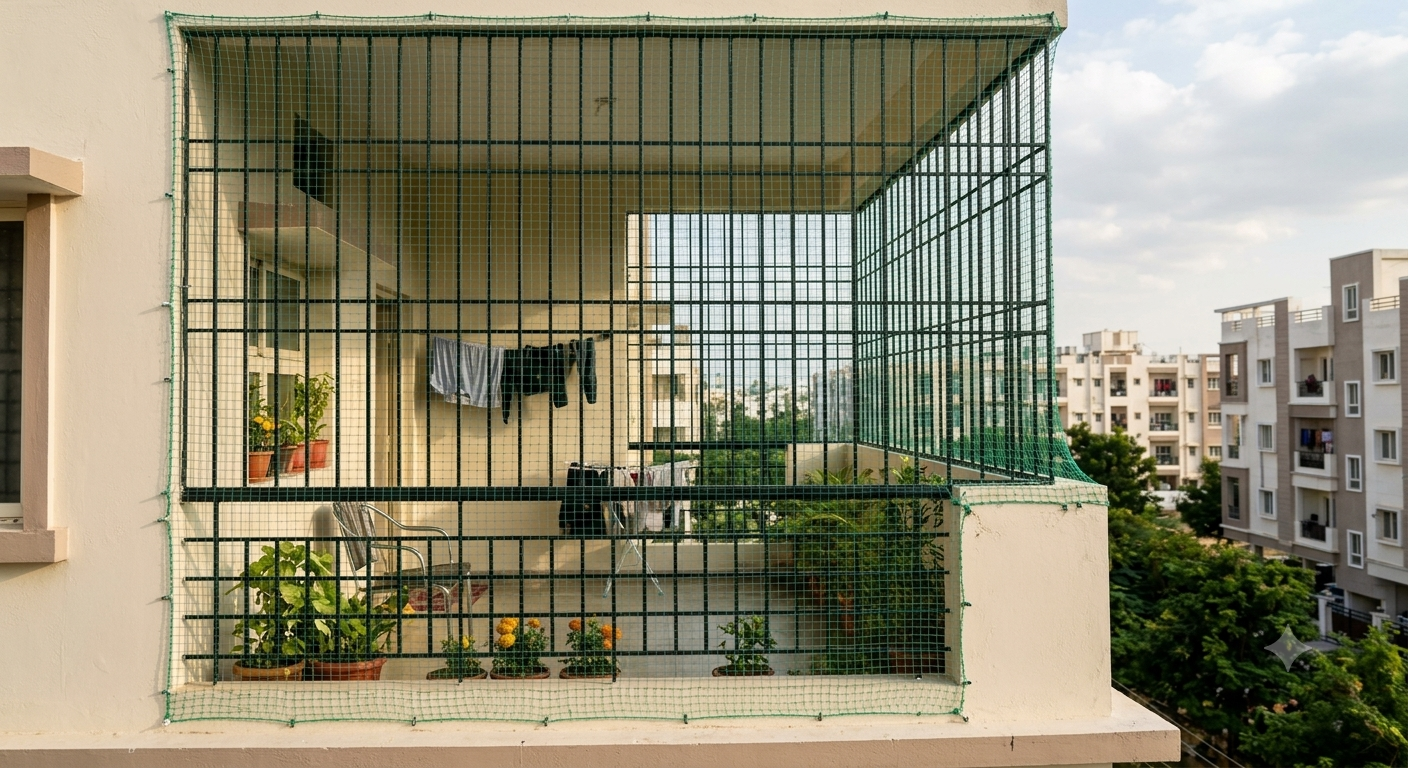 Grill Balcony Safety Nets in Bangalore